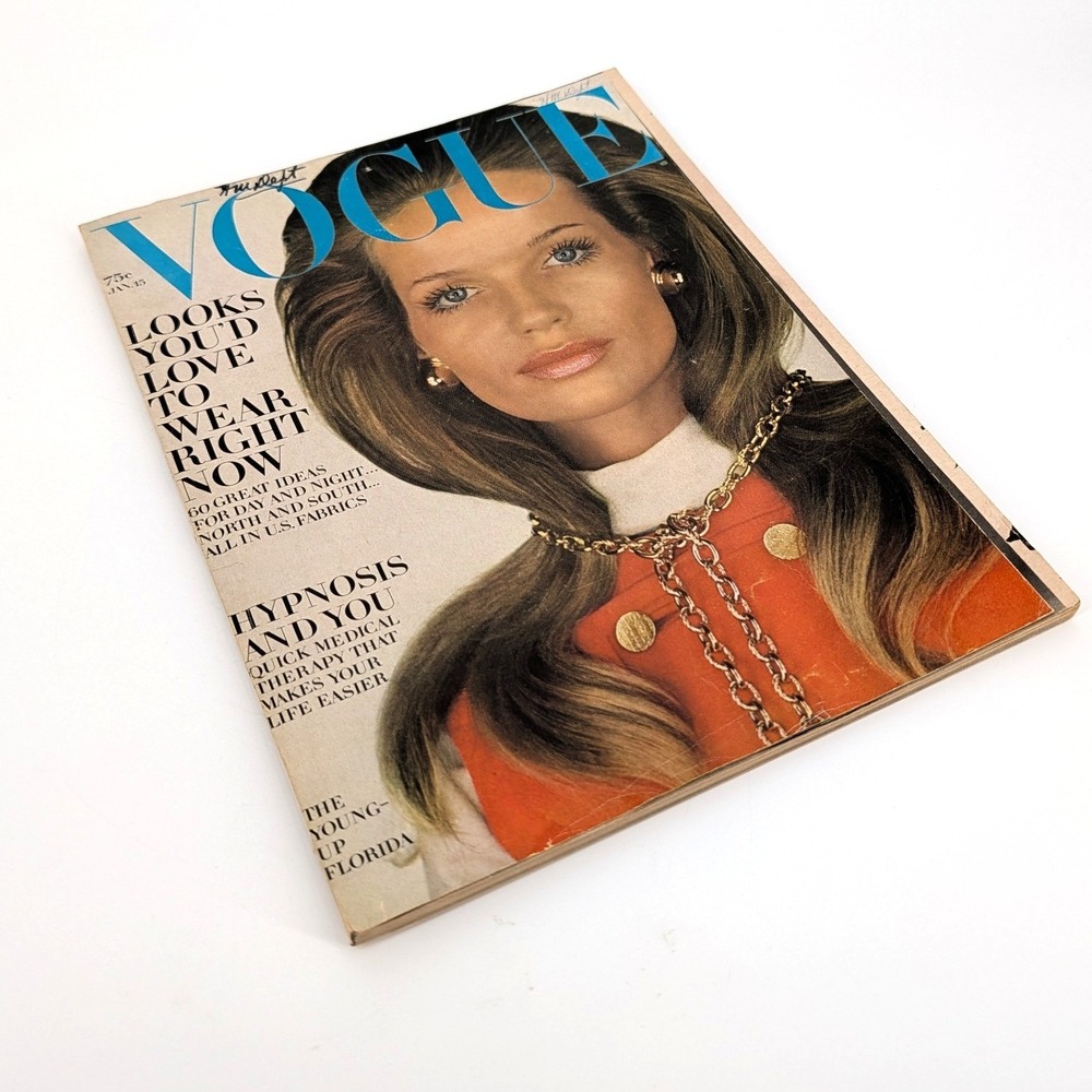 Vogue Magazine January 15 1969 Vintage Fashion Veruschka - Picture 2 of 5